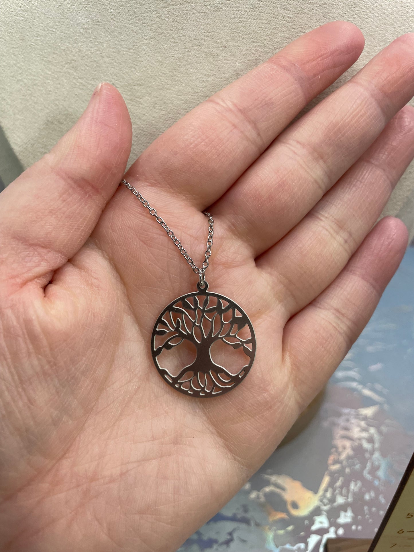 Ensemble Arbre de Vie argenté