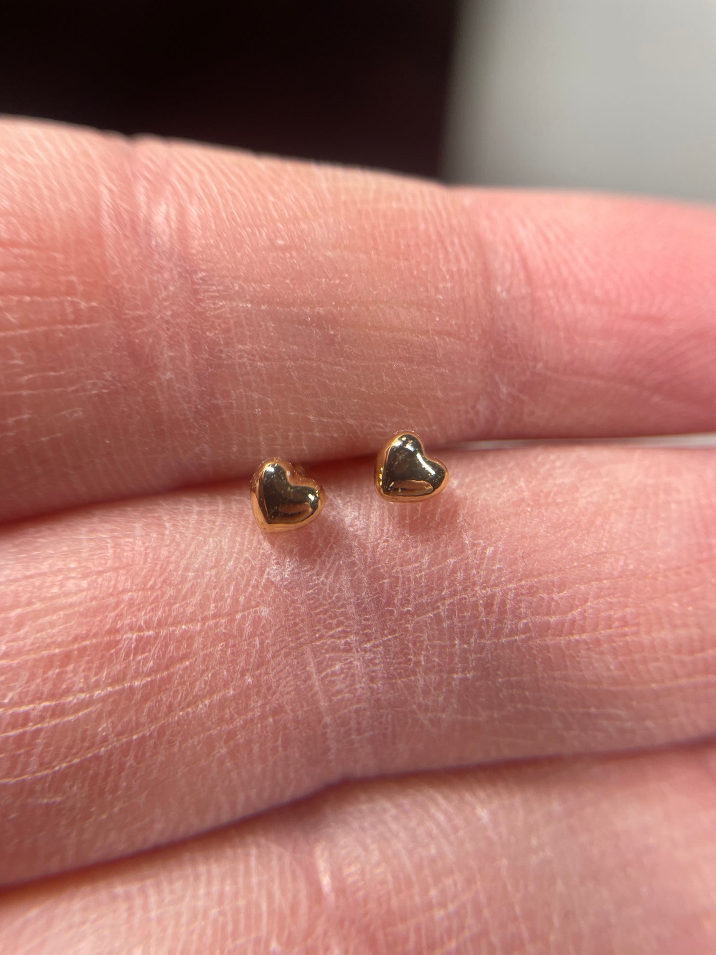 Mini Heart Stud Earrings-Nickel Free