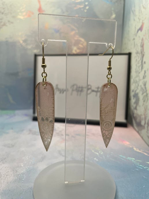 Boucles d'oreilles tournesol gravées :