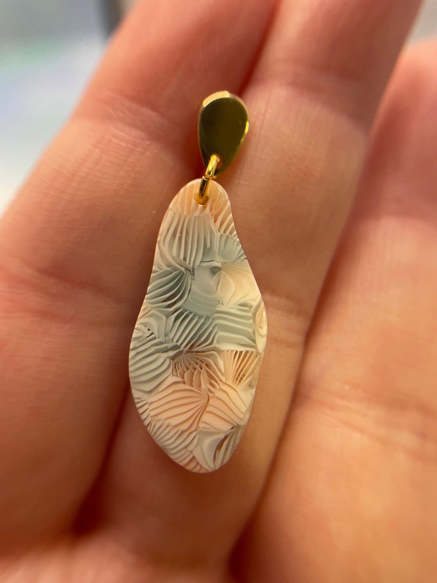 Boucles d'oreilles pendantes en acétate acrylique - Acier Inoxydable