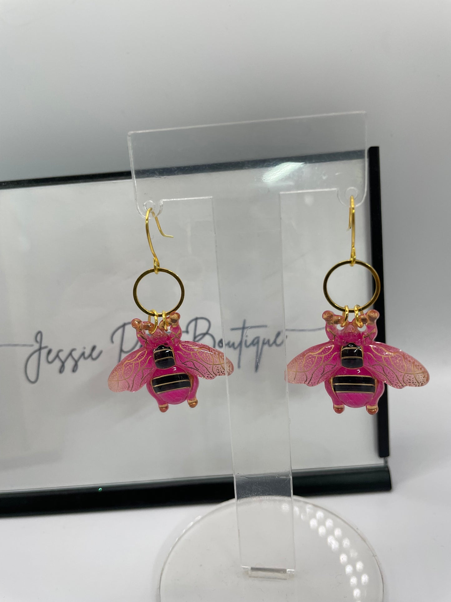 Boucles d'oreilles d'abeilles pendantes– Édition limitée