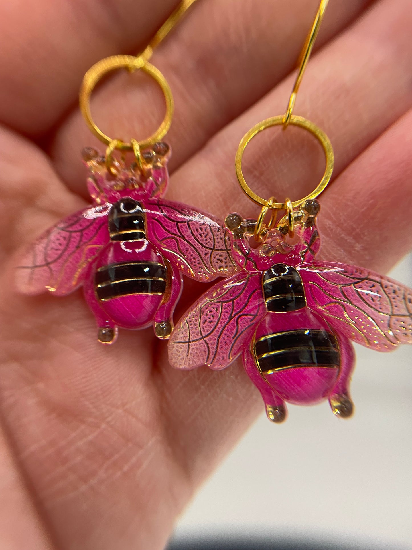 Boucles d'oreilles d'abeilles pendantes– Édition limitée