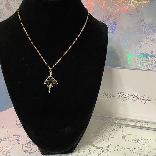 Collier ballerine robe noire-18'' Sans Nickel